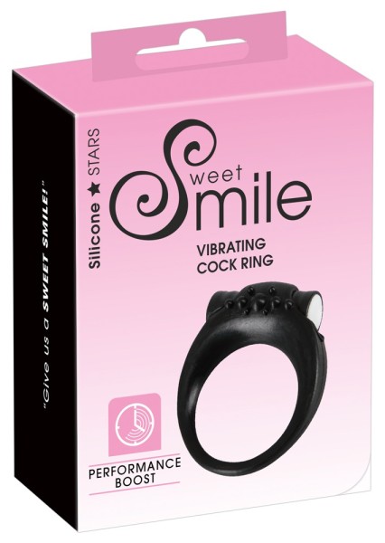 Sweet Smile Stayer: Vibro-Penisring, schwarz - vergleichen und g&uuml;nstig kaufen